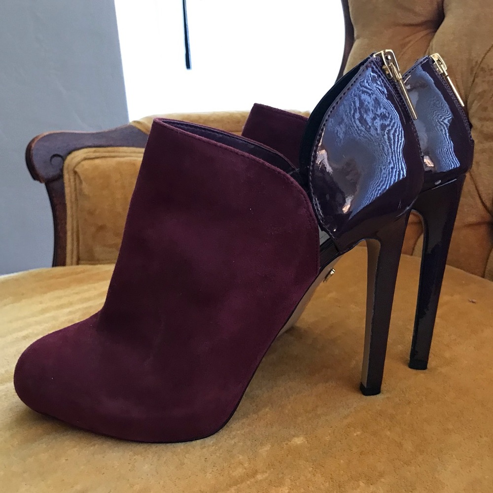 VS Plum Suede Booties
